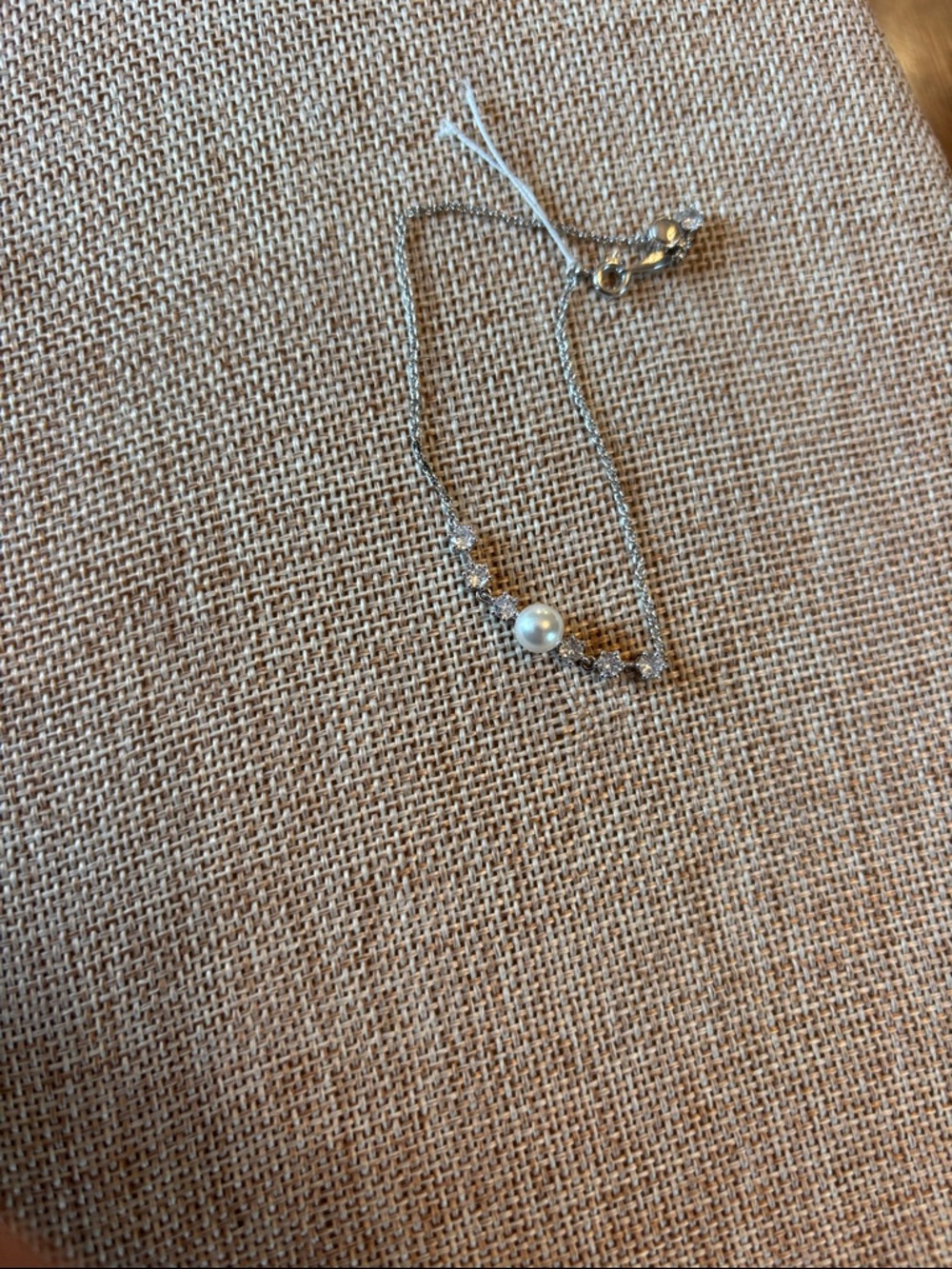 Sterling Silver Pearl and Swarovski crystal Bracelet